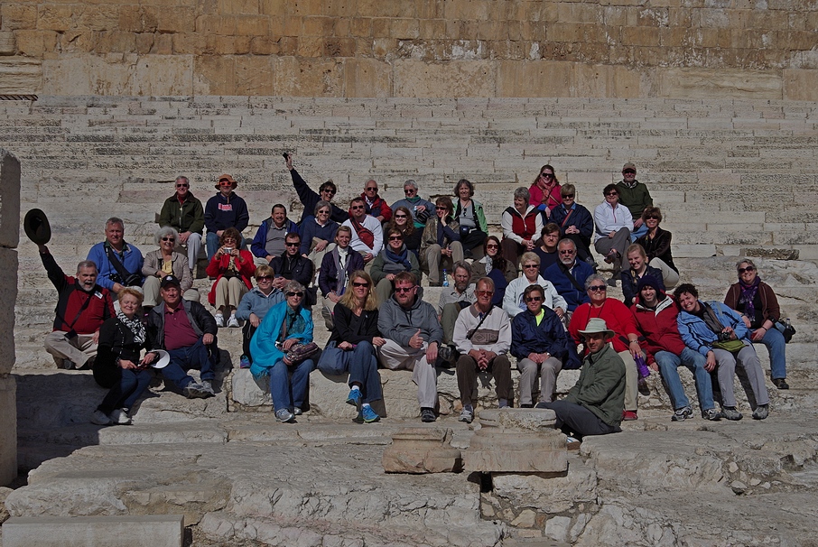 Here's the group on the steps that led up to the Temple Mount.